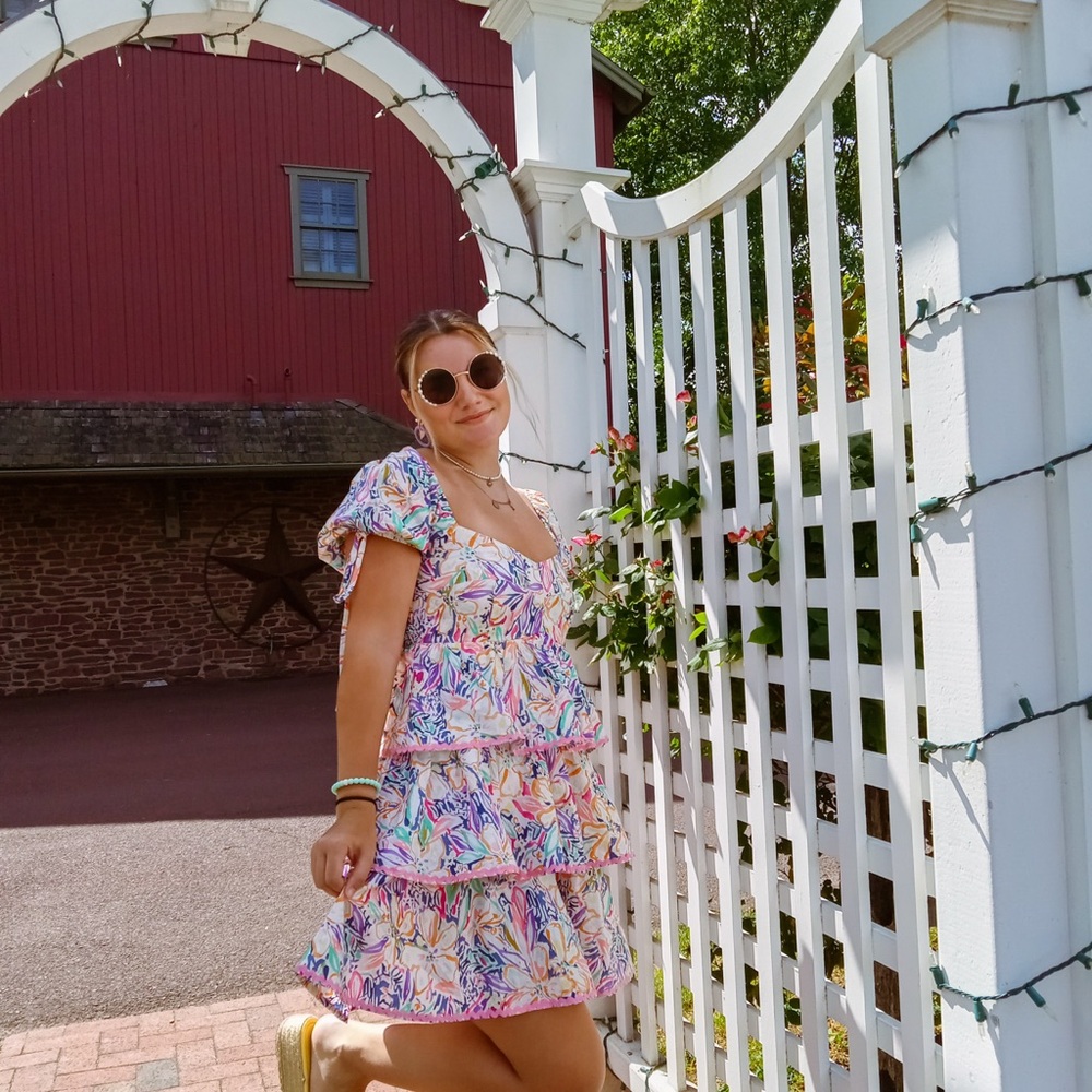 Colorful Ruffle Spring Dress - Picture 6 of 6